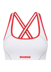 Lorna Jane Fast Track High Support Sports Bra - White