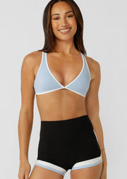 Lorna Jane Palma Luxe Rib Bralette - Light Moontide