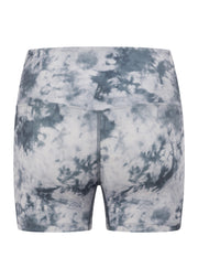 Lorna Jane Sky High Tie Dye 12cm Bike Shorts - Titanium Tie Dye Print