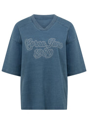 Lorna Jane Playfield T-Shirt - Washed Blue Denim