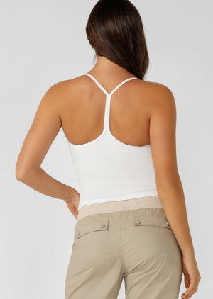 Lorna Jane Synchronised Rib Bra Tank Combo - White
