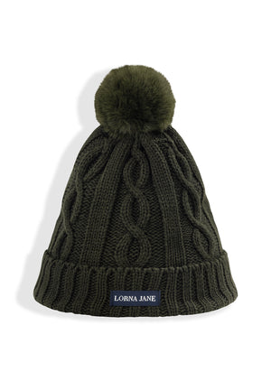 Lorna Jane Alpine Knit Beanie - Dark Luxury Green
