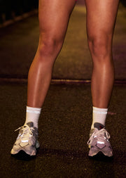 Lorna Jane Reflective Sport Crew Socks - White