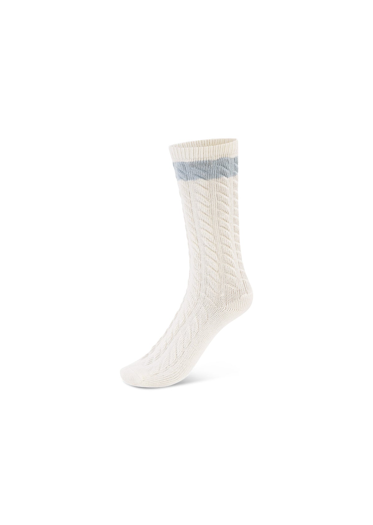 Lorna Jane LJ Cable Knit Scrunch Socks - Porcelain & Vibrant Sky