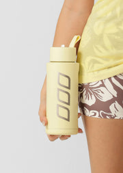 Lorna Jane Essential 1L Insulated Water Bottle - Lemon Cream