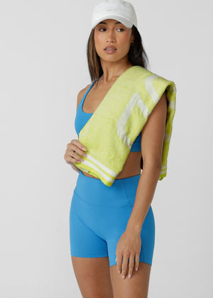 Lorna Jane Icon Sweat Towel - Lime Cordial Marl