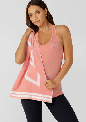 Lorna Jane Icon Sweat Towel - Peach Spritz