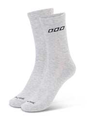 Lorna Jane LJ Quarter Crew Socks - Grey Marl & Black
