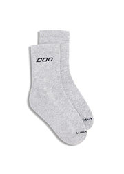 Lorna Jane LJ Quarter Crew Socks - Grey Marl & Black