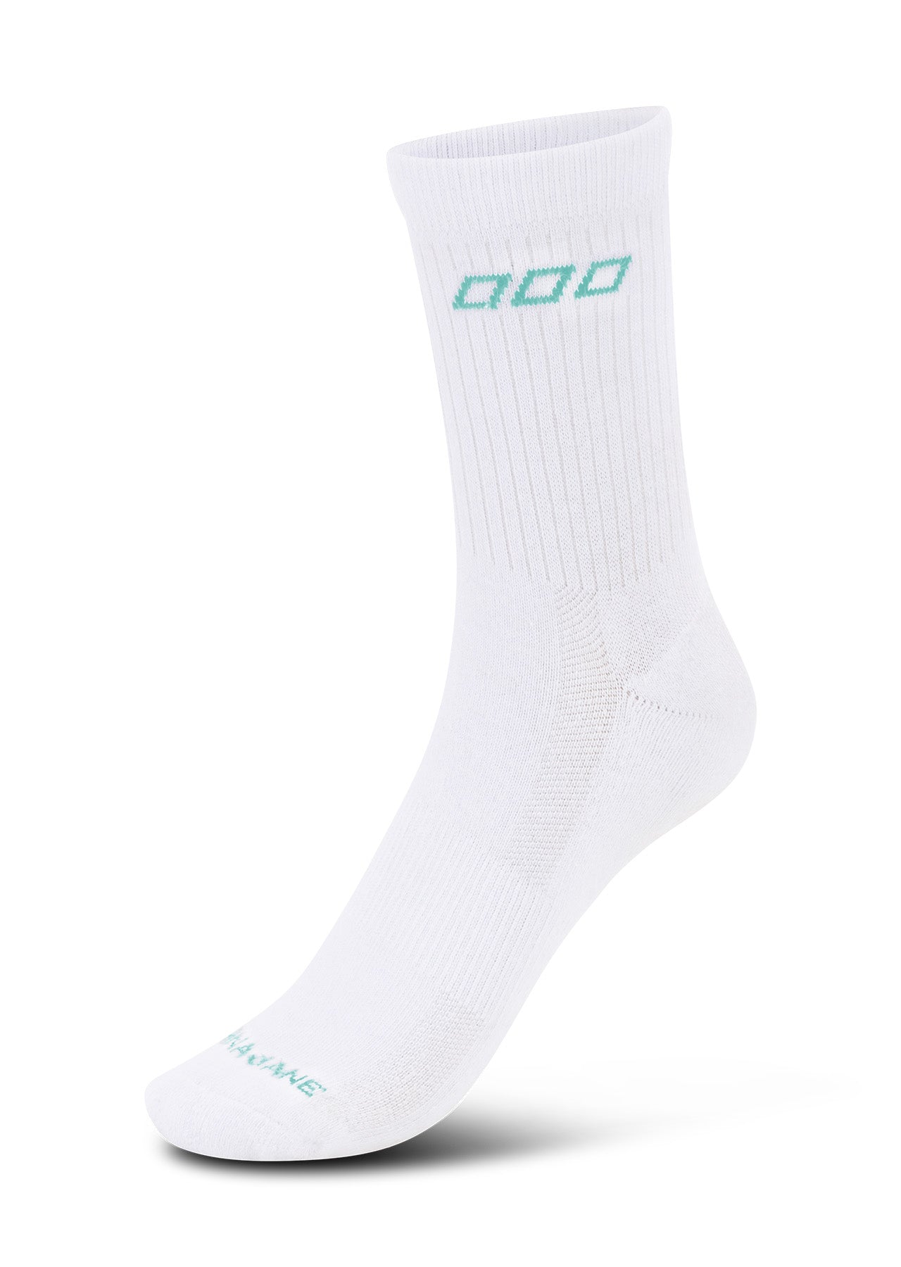 Lorna Jane LJ Quarter Crew Socks - White & Mint Cream
