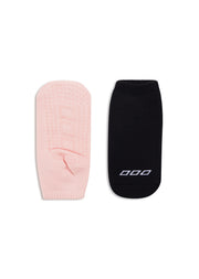 Lorna Jane 2PK Icon Pilates Grip Socks - Pale Peony & Black