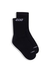 Lorna Jane 3PK LJ Quarter Crew Socks - Wisteria Pink Marl & Black & White