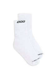 Lorna Jane LJ Quarter Crew Socks - White & Black
