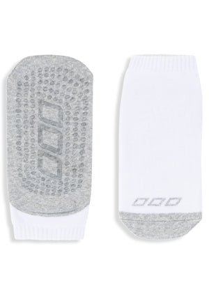 Lorna Jane Icon Pilates Grip Socks - White & Grey Marl