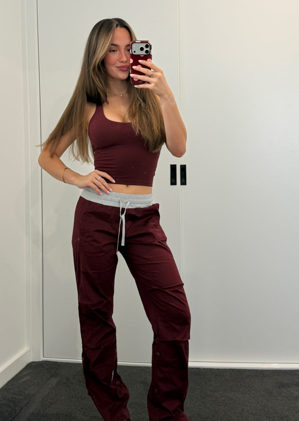 Lorna Jane Flashdance Pants - Dark Ruby