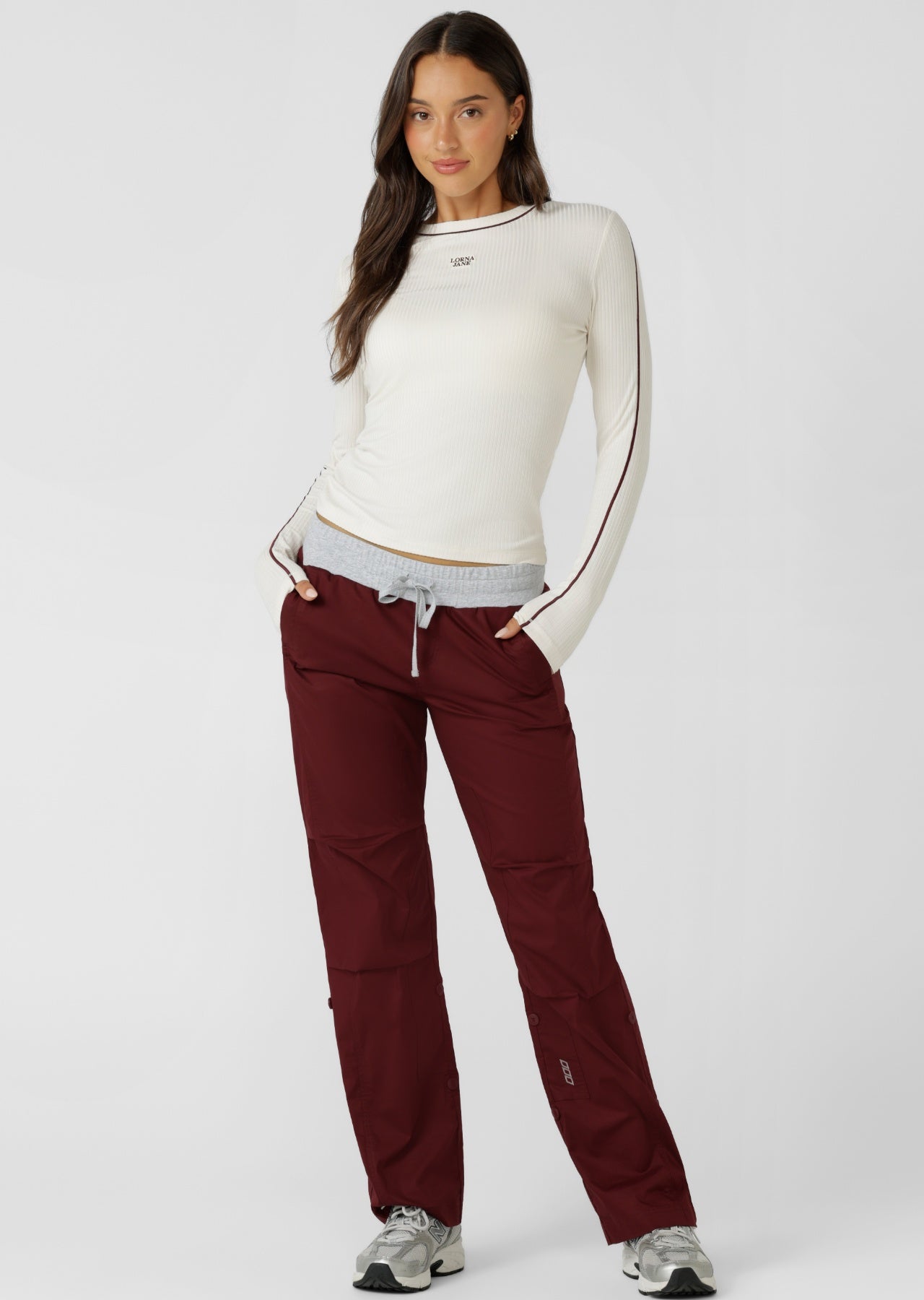 Lorna Jane Flashdance Pants - Dark Ruby