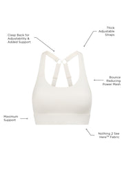 Lorna Jane Amy Maximum Support Sports Bra - Cream