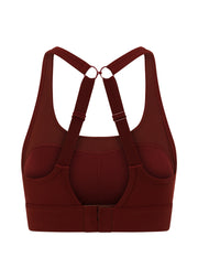 Lorna Jane Amy Maximum Support Sports Bra - Dark Ruby