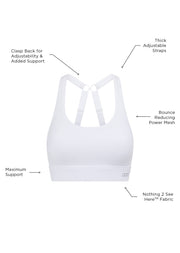 Lorna Jane Amy Maximum Support Sports Bra - White