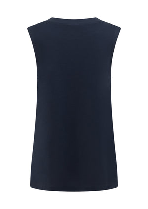 Lorna Jane Lotus Muscle Tank - Platinum Navy