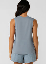 Lorna Jane Lotus Muscle Tank - Washed Out Blue