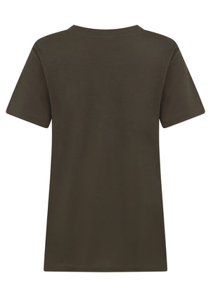 Lorna Jane Lotus T-Shirt - Dark Khaki Haze