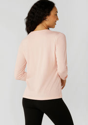 Lorna Jane Lotus Long Sleeve Top - Dream Pink