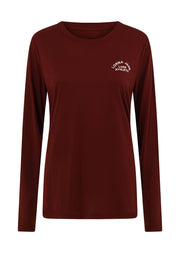 Lorna Jane Lotus Long Sleeve Top - Dark Ruby