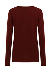 Lorna Jane Lotus Long Sleeve Top - Dark Ruby