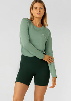 Lorna Jane Lotus Long Sleeve Top - Green Juice