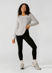 Lorna Jane Lotus Long Sleeve Top - Grey Marl