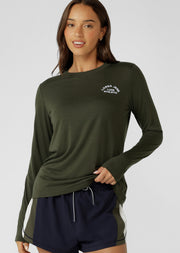 Lorna Jane Lotus Long Sleeve Top - Luxury Green