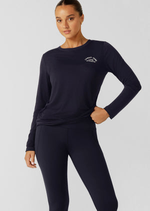 Lorna Jane Lotus Long Sleeve Top - Midnight Blue