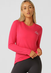 Lorna Jane Lotus Long Sleeve Top - Neon Raspberry