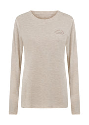 Lorna Jane Lotus Long Sleeve Top - Oat Marl