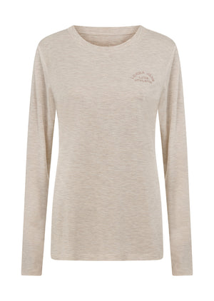 Lorna Jane Lotus Long Sleeve Top - Oat Marl