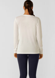 Lorna Jane Lotus Long Sleeve Top - Porcelain
