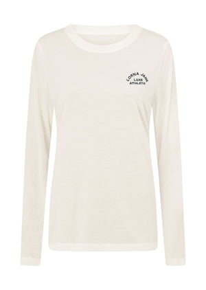 Lorna Jane Lotus Long Sleeve Top - Porcelain