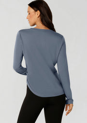 Lorna Jane Lotus Long Sleeve Top - Powder Grey