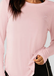 Lorna Jane Lotus Long Sleeve Top - Pale Peony