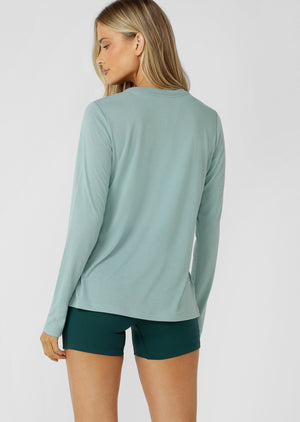 Lorna Jane Lotus Long Sleeve Top - Sea Mist
