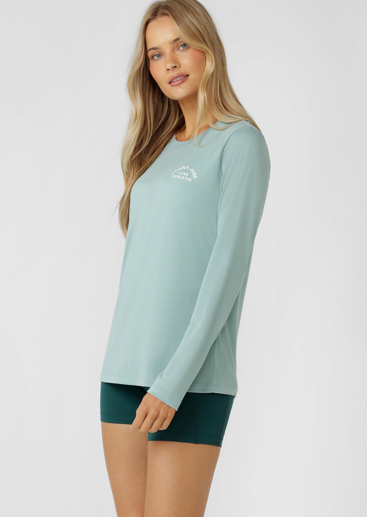 Lorna Jane Lotus Long Sleeve Top - Sea Mist