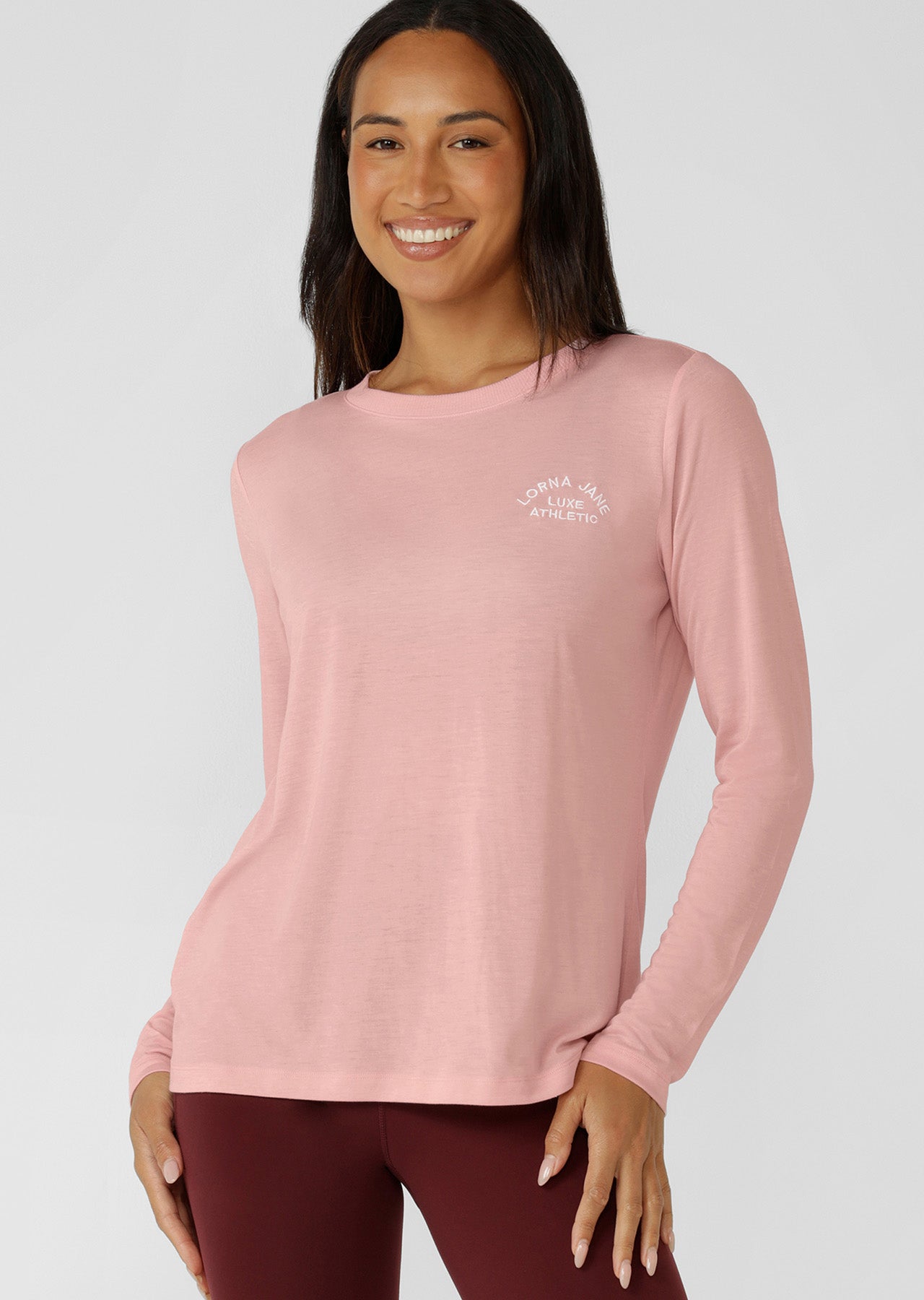 Lorna Jane Lotus Long Sleeve Top - Wisteria Pink