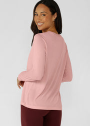 Lorna Jane Lotus Long Sleeve Top - Wisteria Pink