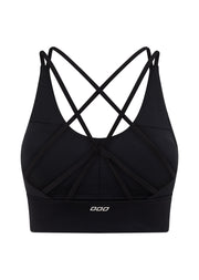 Lorna Jane Lotus Longline Sports Bra - Black