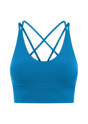 Lorna Jane Lotus Longline Sports Bra - Cornflower