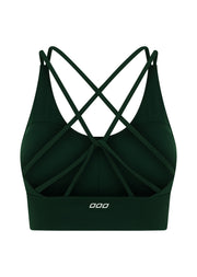 Lorna Jane Lotus Longline Sports Bra - Dark Green