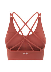 Lorna Jane Lotus Longline Sports Bra - Earth