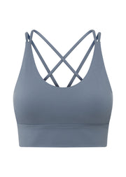 Lorna Jane Lotus Longline Sports Bra - Powder Grey