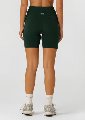 Lorna Jane Amy Phone Pocket Tech Bike Shorts - Dark Green